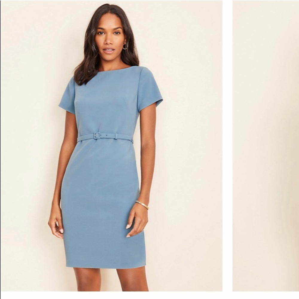 Teal blue belted new with tag Ann Taylor dress